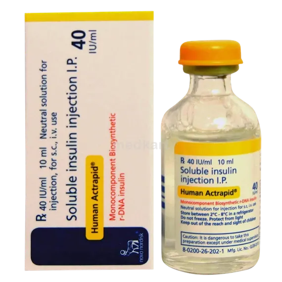 human actrapid 40iu vial 10 ml